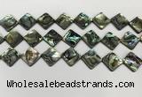 CSB4121 15.5 inches 14*14mm diamond abalone shell beads wholesale