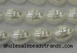 CSB557 15.5 inches 12*15mm whorl teardrop shell pearl beads