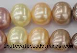 CSB715 15.5 inches 16*19mm oval mixed color shell pearl beads