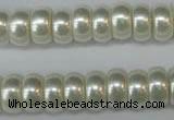 CSB900 15.5 inches 6*12mm rondelle shell pearl beads wholesale
