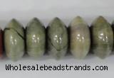 CSL110 15.5 inches 10*20mm rondelle silver leaf jasper beads wholesale