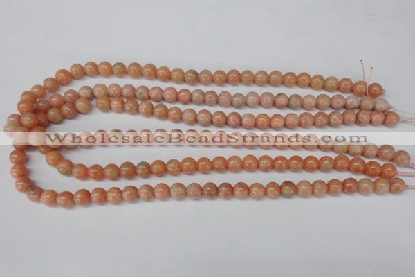 CSM03 15.5 inches 8mm round salmon stone beads wholesale