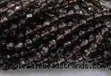 CSQ129 15.5 inches 4mm faceted round grade AA natural smoky quartz beads