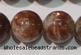 CSS557 15.5 inches 14mm round natural golden sunstone beads
