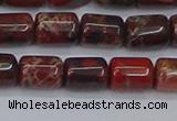 CTB710 15.5 inches 6*8mm tube poppy jasper beads wholesale