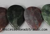 CTD07 Top drilled 22*30mm flat teardrop Indian agate beads