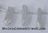 CTD1135 Top drilled 6*20mm - 8*25mm nuggets plated quartz beads