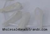 CTD1142 Top drilled 8*25mm - 10*30mm nuggets white crystal beads