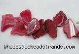 CTD1511 Top drilled 30*50mm - 40*65mm freeform agate slab beads