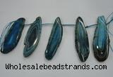 CTD1527 Top drilled 30*50mm - 35*75mm freeform agate slab beads