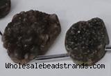 CTD1673 Top drilled 18*25mm - 25*35mm freeform druzy agate beads