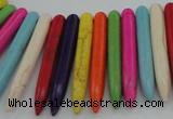 CTD2030 Top drilled 5*40mm - 5*45mm sticks turquoise beads