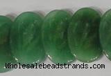 CTD23 Top drilled 20*30mm oval green aventurine beads wholesale