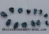 CTD2504 Top drilled 15*20mm - 25*35mm freeform druzy agate beads