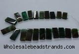 CTD2546 Top drilled 12*20mm - 15*40mm rectangle agate gemstone beads