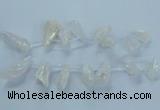 CTD2620 Top drilled 10*25mm - 20*45mm nuggets plated druzy quartz beads