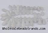 CTD2860 Top drilled 15*20mm - 22*50mm sticks plated quartz beads