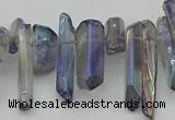 CTD3551 Top drilled 10*20mm - 12*30mm sticks plated quartz beads