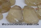 CTD3681 Top drilled 15*20mm - 25*30mm freeform plated white crystal beads