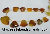 CTD507 Top drilled 25*30mm - 35*40mm freeform agate beads