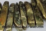 CTD527 Top drilled 10*25mm - 10*60mm wand plated agate beads