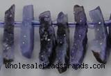 CTD672 Top drilled 10*25mm - 12*45mm wand agate gemstone beads
