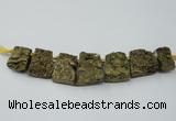 CTD823 Top drilled 20*30mm - 35*45mm trapezoid agate beads