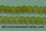 CTG06 15.5 inches 3mm round tiny yellow agate beads wholesale