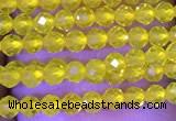CTG1093 15.5 inches 2mm faceted round tiny quartz glass beads