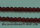 CTG12 15.5 inch 3mm round A grade tiny red agate beads wholesale