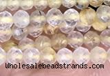 CTG1405 15.5 inches 2mm faceted round golden rutilated quartz beads