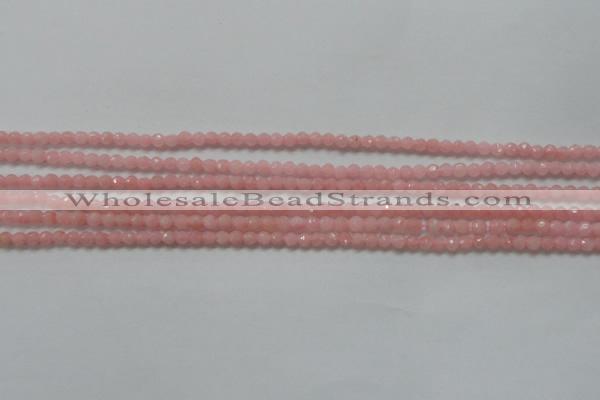 CTG203 15.5 inches 3mm faceted round tiny Chinese pink opal beads