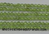 CTG206 15.5 inches 3mm faceted round tiny prehnite gemstone beads