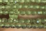 CTG2157 15 inches 2mm,3mm faceted round olive quartz gemstone beads