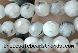 CTG3557 15.5 inches 4mm faceted round sesame jasper beads