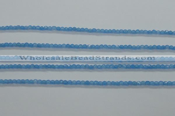 CTG409 15.5 inches 2mm faceted round tiny dyed candy jade beads
