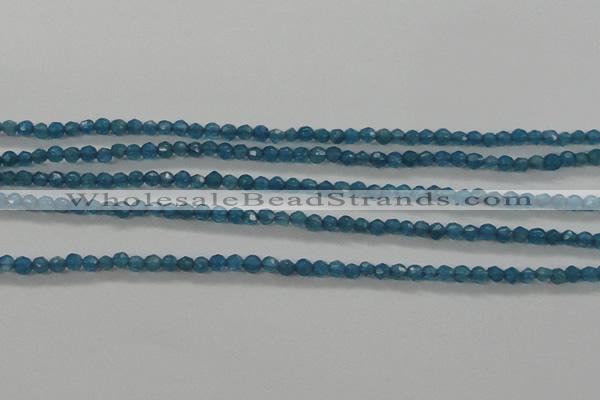 CTG410 15.5 inches 2mm faceted round tiny dyed candy jade beads