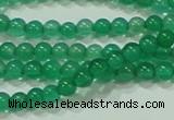 CTG42 15.5 inches 2mm round grade A tiny green agate beads wholesale