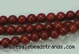 CTG48 15.5 inches 2mm round tiny red brick beads wholesale