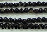 CTG51 15.5 inches 1.5mm round grade AB tiny black agate beads wholesale
