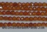 CTG616 15.5 inches 3mm faceted round orange garnet beads