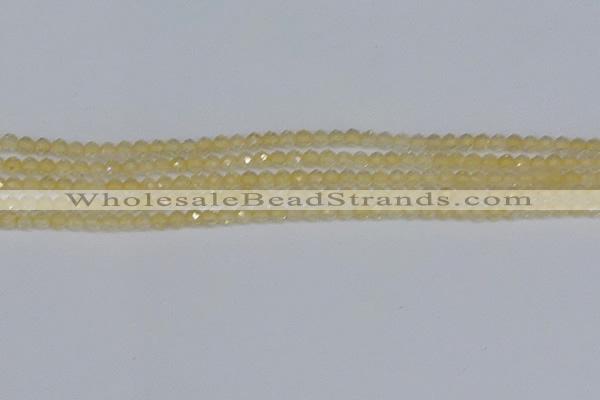 CTG624 15.5 inches 3mm faceted round citrine gemstone beads