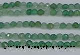 CTG628 15.5 inches 3mm faceted round green strawberry quartz beads
