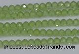 CTG630 15.5 inches 3mm faceted round peridot gemstone beads