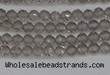 CTG638 15.5 inches 3mm faceted round ice black obsidian beads