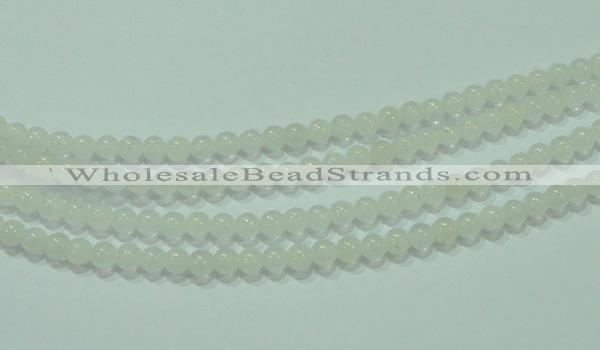 CTG84 15.5 inches 3mm round tiny white jade beads wholesale