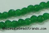 CTG87 15.5 inches 3mm faceted round tiny dyed white jade beads wholesale