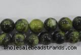 CTP103 15.5 inches 10mm round yellow pine turquoise beads wholesale