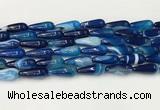 CTR405 15.5 inches 8*20mm teardrop agate beads wholesale