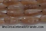 CTR73 15.5 inches 6*16mm faceted teardrop moonstone gemstone beads